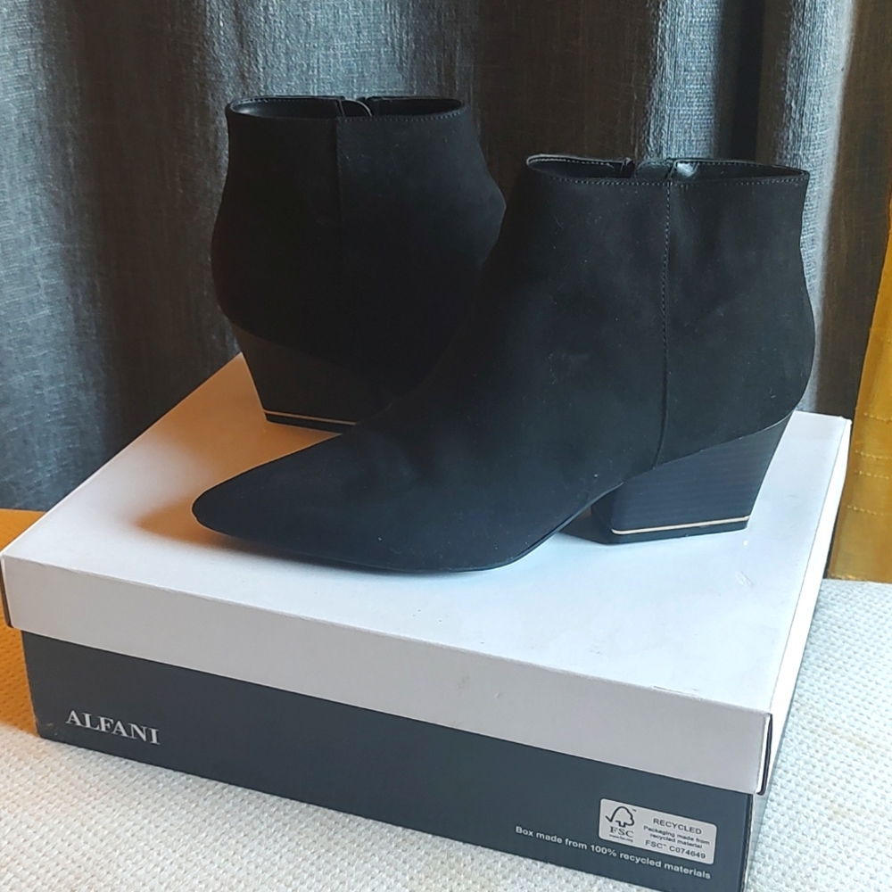 Alfani Ankle boots black Faux suede